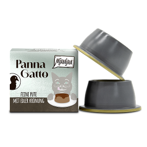 Mjamjam Panna Gatto 2 x 80g fijne kalkoen met een voortreffelijke topping